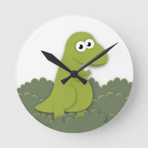 Reloj Redondo Mediano Ilustracion lindo de Dino Trex