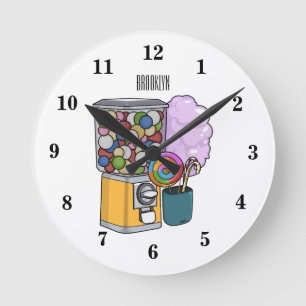 Reloj Redondo Mediano Ilustracion personalizado Candy