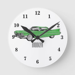 Reloj Redondo Mediano Ilustracion personalizado clásico de 1959