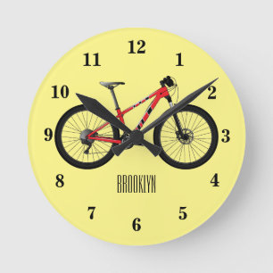 Reloj Redondo Mediano Ilustracion personalizado de bicicletas