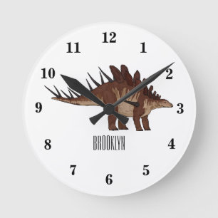 Reloj Redondo Mediano Ilustracion personalizado de Kentrosaurus