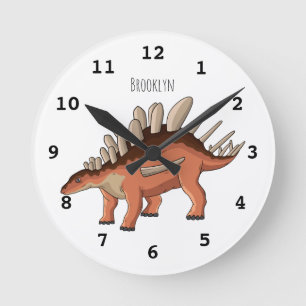 Reloj Redondo Mediano Ilustracion personalizado de Kentrosaurus