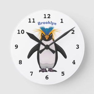 Reloj Redondo Mediano Ilustracion personalizado de los macarrones de pin