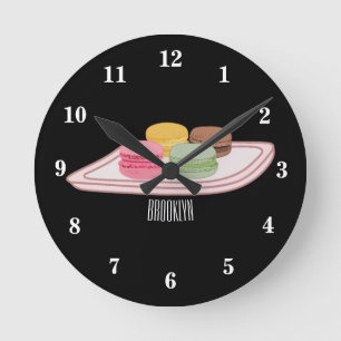 Reloj Redondo Mediano Ilustracion personalizado de Macaron