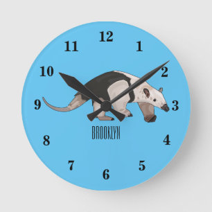 Reloj Redondo Mediano Ilustracion personalizado de Tamandua