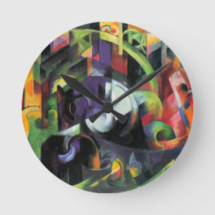 Reloj Redondo Mediano Imagen con ganado de Franz Marc, Arte Antiguo