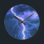 Reloj Redondo Mediano Impactante paro relámpago<br><div class="desc">Por favor visite mi tienda para un diseño más interesante y más opciones de color.
=> zazzle.com/colorfulworld*</div>