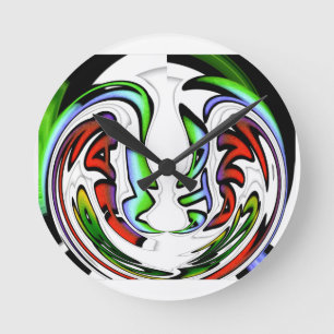 Reloj Redondo Mediano Impresión de arte de cara abstracta Hakuna Matata