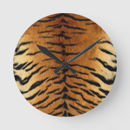 Reloj Redondo Mediano Impresión de piel de tigre