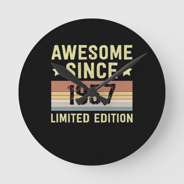 Reloj Redondo Mediano Impresionante desde 1957 cumpleaños retro de 65 añ (Anverso)