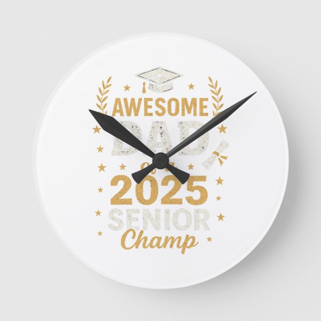 Reloj Redondo Mediano Impresionante padre de un anciano de 2025 | regalo (Anverso)