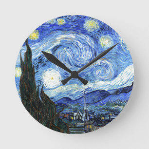 Reloj Redondo Mediano Impresionismo Van Gogh Starry Night Wall Clock