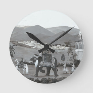 Reloj Redondo Mediano Impreso arte del patrimonio indio