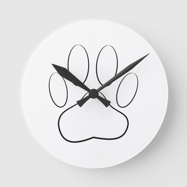 Reloj Redondo Mediano Imprimir cuadro blanco (Anverso)