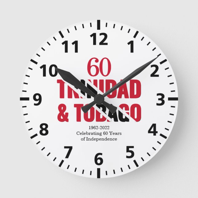 Reloj Redondo Mediano Independencia en el 60 aniversario de TRINIDAD (Anverso)