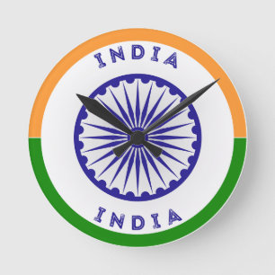 Reloj Redondo Mediano India Ashoka Chakra Circle Shape