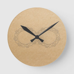 Reloj Redondo Mediano Infinite Love Dog Paw Print