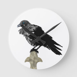 Reloj Redondo Mediano Inked Raven