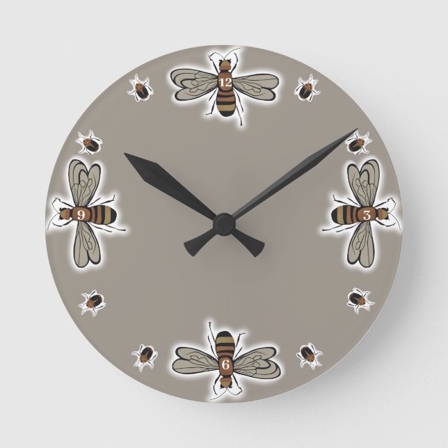 Reloj Redondo Mediano insectos Funda Duvet (Anverso)