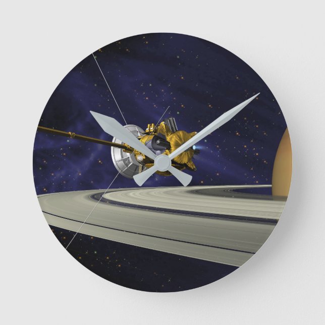Reloj Redondo Mediano Inserción de órbita saturada de Cassini (Anverso)