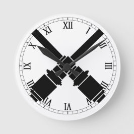 Reloj Redondo Mediano Insignia de pistoleros