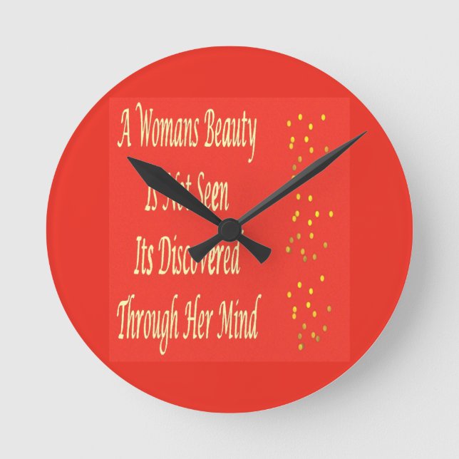 Reloj Redondo Mediano Inspiración en la función de poema de un mensaje d (Anverso)