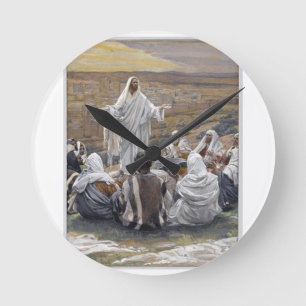 Reloj Redondo Mediano Inspirador Jesús Biblia Fe Esperanza Amor