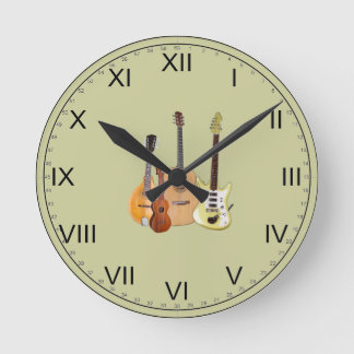Reloj Redondo Mediano Instrumentos Musicales de Cadenas