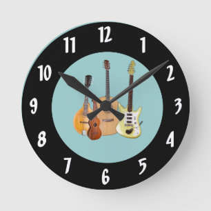 Reloj Redondo Mediano Instrumentos Musicales de Cadenas