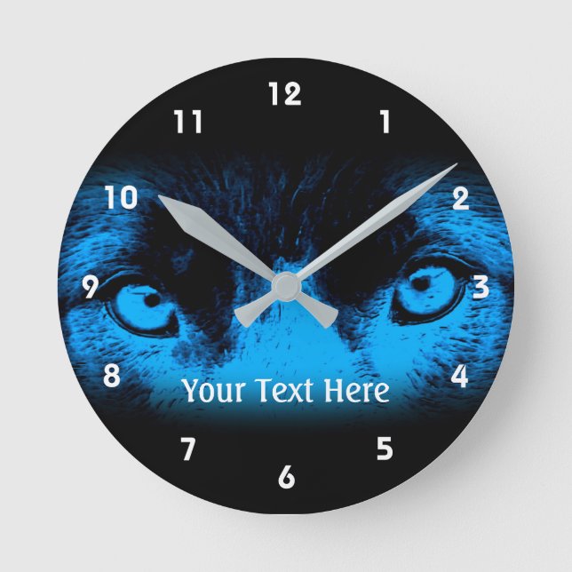 Reloj Redondo Mediano Intenso Dog Eyes Animal Art (Anverso)