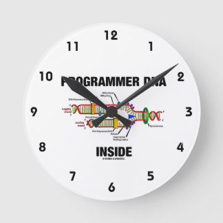 Reloj Redondo Mediano Interior de la DNA del programador (réplica de la