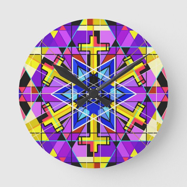 Reloj Redondo Mediano Interreligioso. (Anverso)