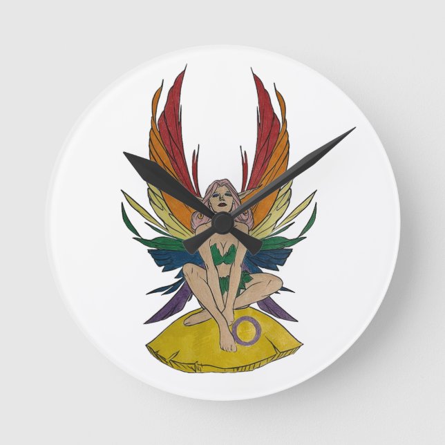 Reloj Redondo Mediano Intersex Faerie (Anverso)