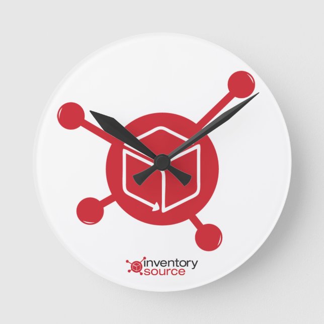 Reloj Redondo Mediano InventorySource.com Automated Inventory Clock (Anverso)