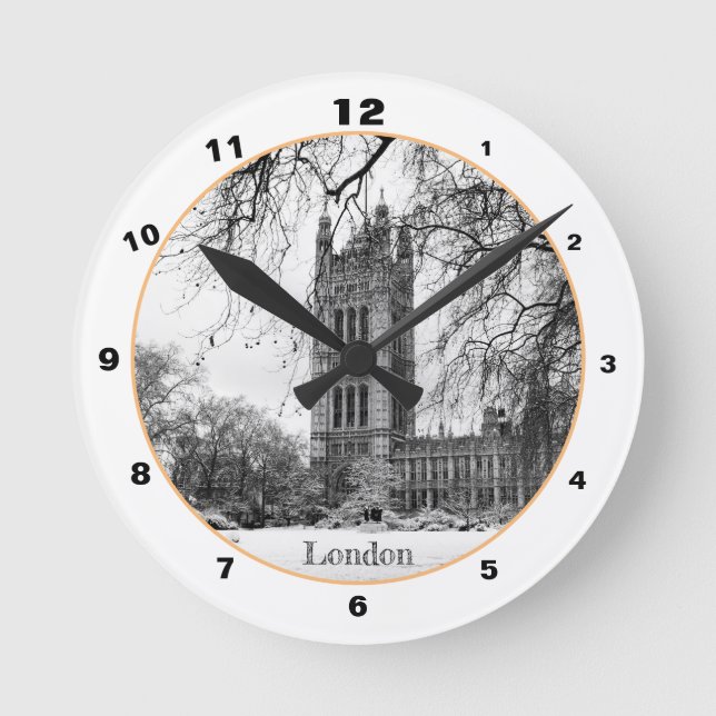 Reloj Redondo Mediano Invierno de Londres, Palacio Westminster/Gran Bret (Anverso)