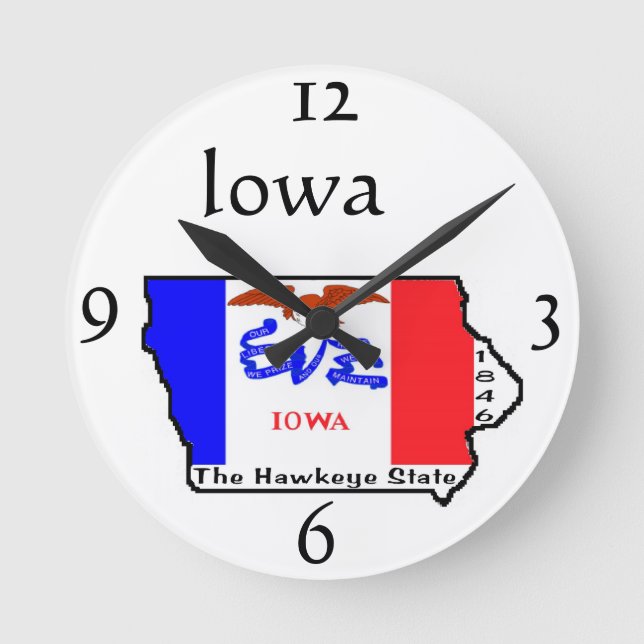 Reloj Redondo Mediano Iowa Wall Clock (Anverso)