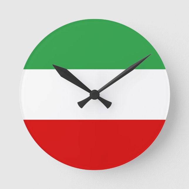 Reloj Redondo Mediano Irán tricolor (Anverso)