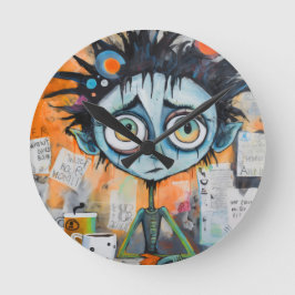 Reloj Redondo Mediano Iranovan Inkwell Lunes por la mañana