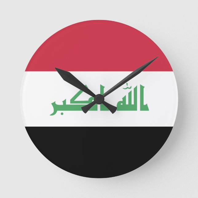 Reloj Redondo Mediano Iraq Flag Emblem (Anverso)