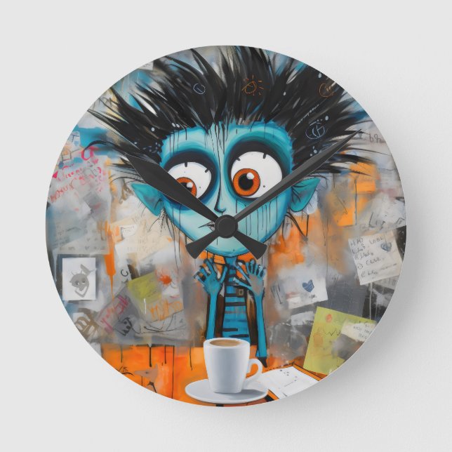 Reloj Redondo Mediano Irodovix Inkwell Lunes por la mañana (Anverso)