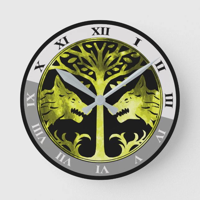 Reloj Redondo Mediano Iron Banner wall clock (Anverso)