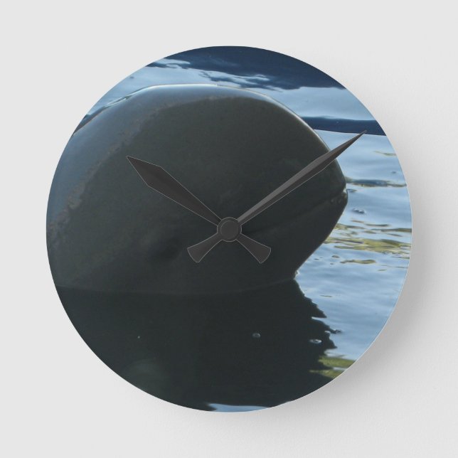 Reloj Redondo Mediano Irrawaddy Dolphin Peek-A-Boo (Anverso)