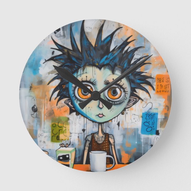 Reloj Redondo Mediano Isak Inkwell pronuncio de la mañana del lunes (Anverso)