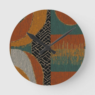 Reloj Redondo Mediano Isla del Caribe Africano de Lujo Sofisticada