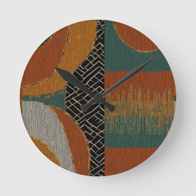 Reloj Redondo Mediano Isla del Caribe Africano de Lujo Sofisticada (Anverso)