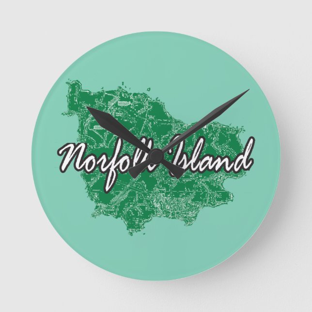 Reloj Redondo Mediano Isla Norfolk (Anverso)