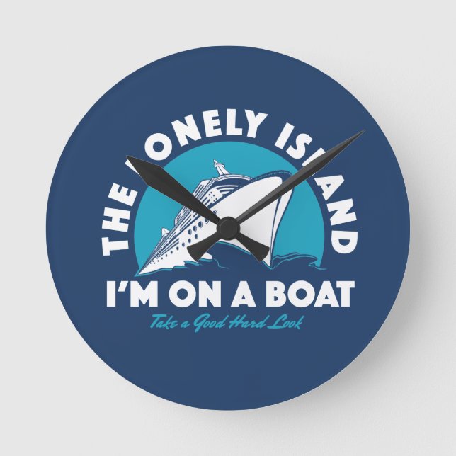 Reloj Redondo Mediano Isla Solitaria - Echa Un Vistazo (Anverso)