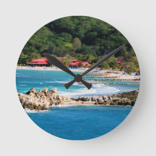 Reloj Redondo Mediano Isla Tranquila Paraíso Labadee Haití