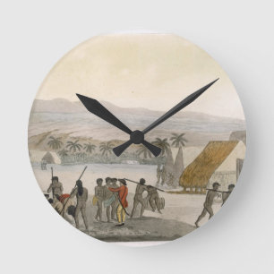 Reloj Redondo Mediano Islas de bocadillo - occidental que negocia para