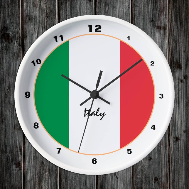 Reloj Redondo Mediano Italian Flag & Italy trendy fashion /design (Subido por el creador)